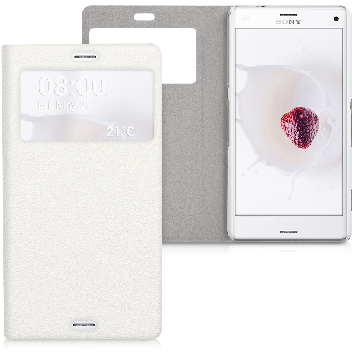 Flip Cover Sony Xperia Z3 Compact Weiss Kaufen auf Ricardo