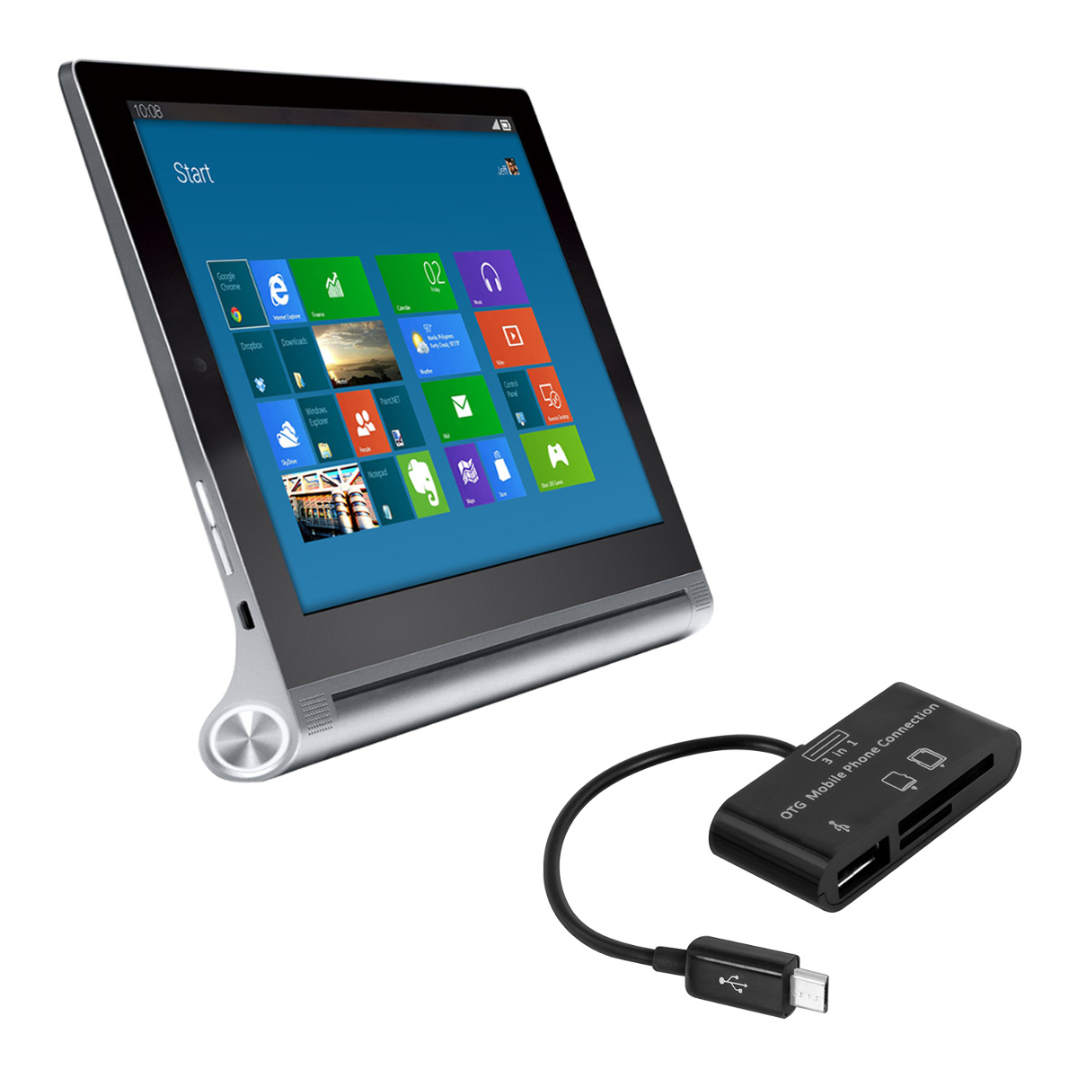 kwmobile 3 IN 1 MICRO USB CARD READER FOR LENOVO YOGA TABLET 2 8 (830