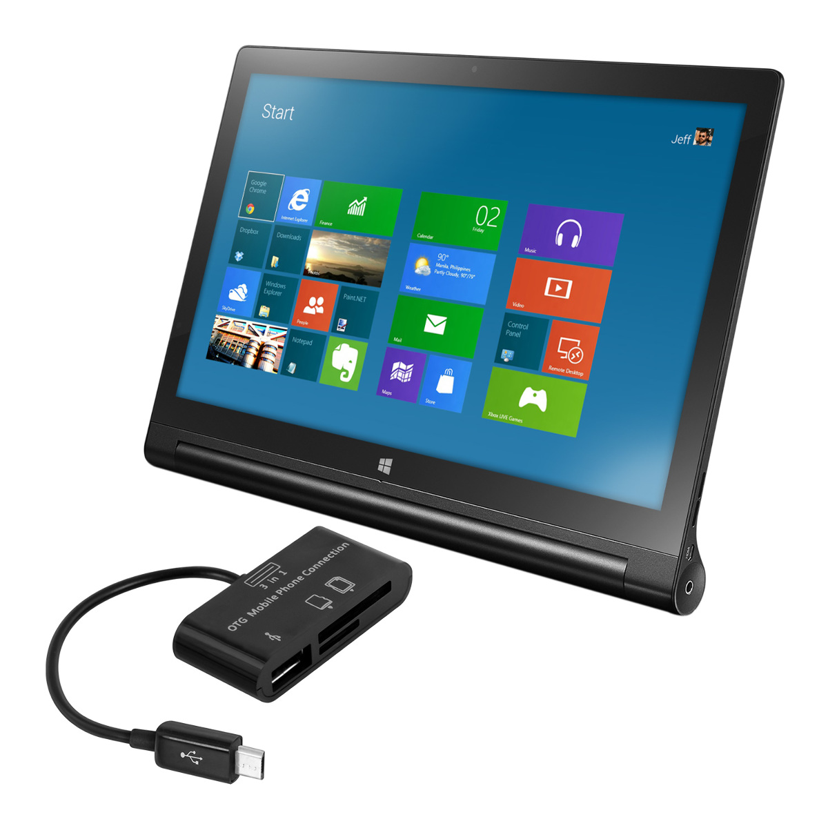 kwmobile 3 IN 1 MICRO USB CARD READER FOR LENOVO YOGA TABLET 2 PRO 13