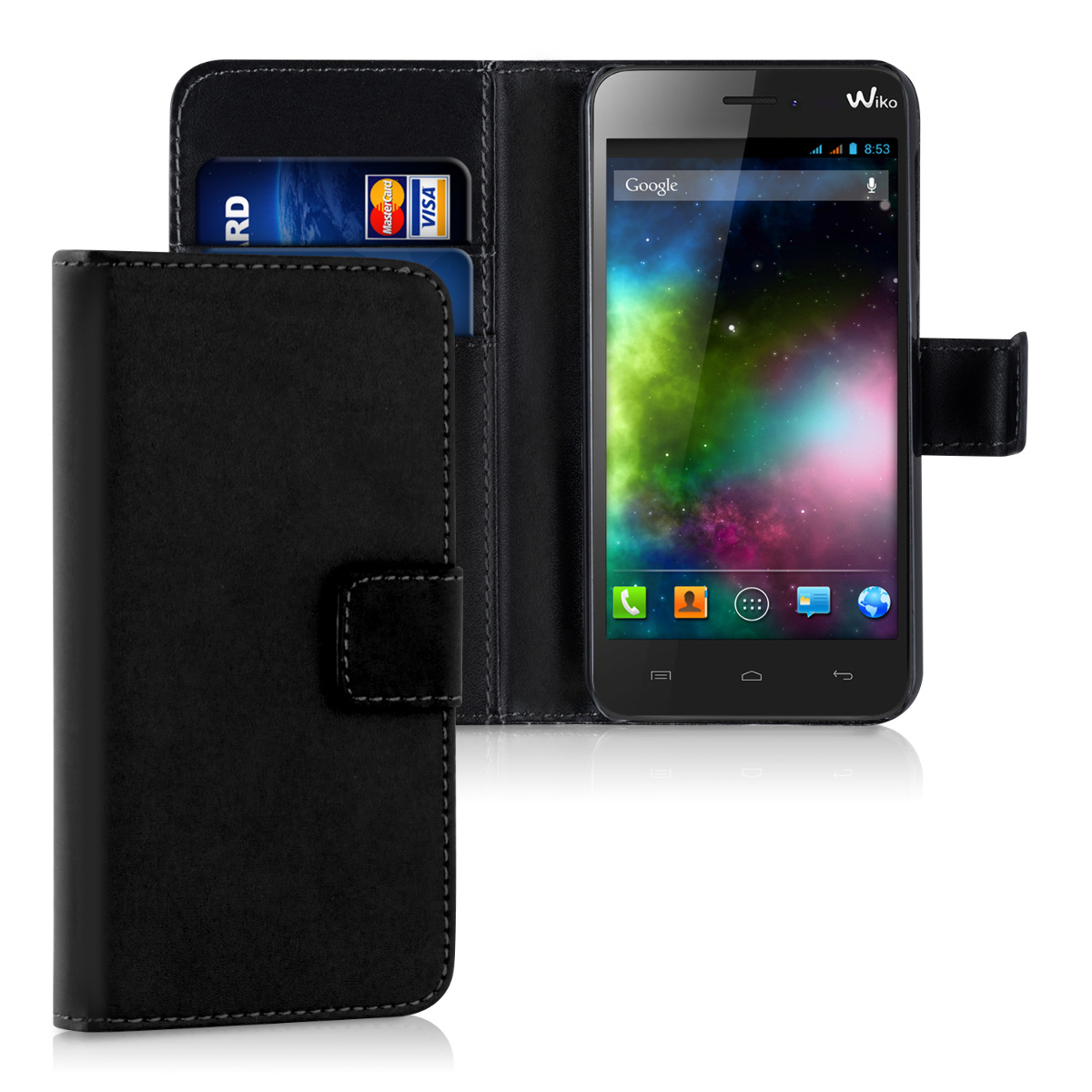 kwmobile WALLET SYNTHETIC LEATHER CASE FOR WIKO JIMMY COVER BAG MOBILE