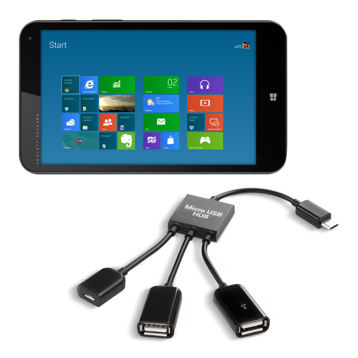 kwmobile 3 IN 1 MICRO USB CONNECTION KIT FOR HP STREAM 7 MICRO USB USB