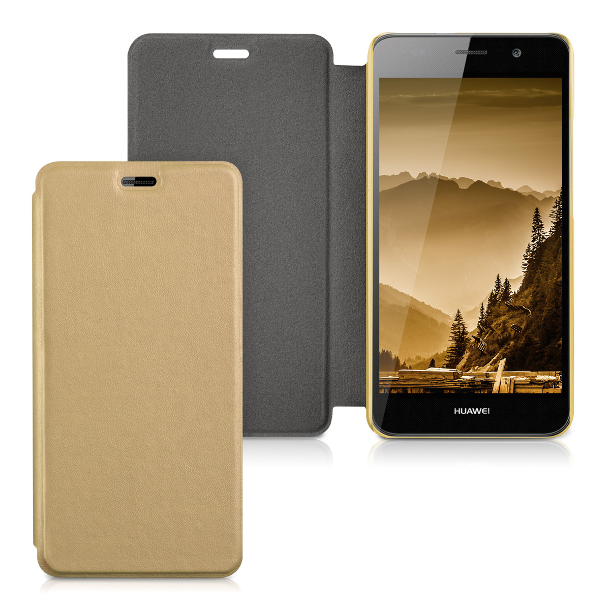 kwmobile FLIP COVER FOR HUAWEI Y6 CASE SLIM BACK SHELL HARD MOBILE