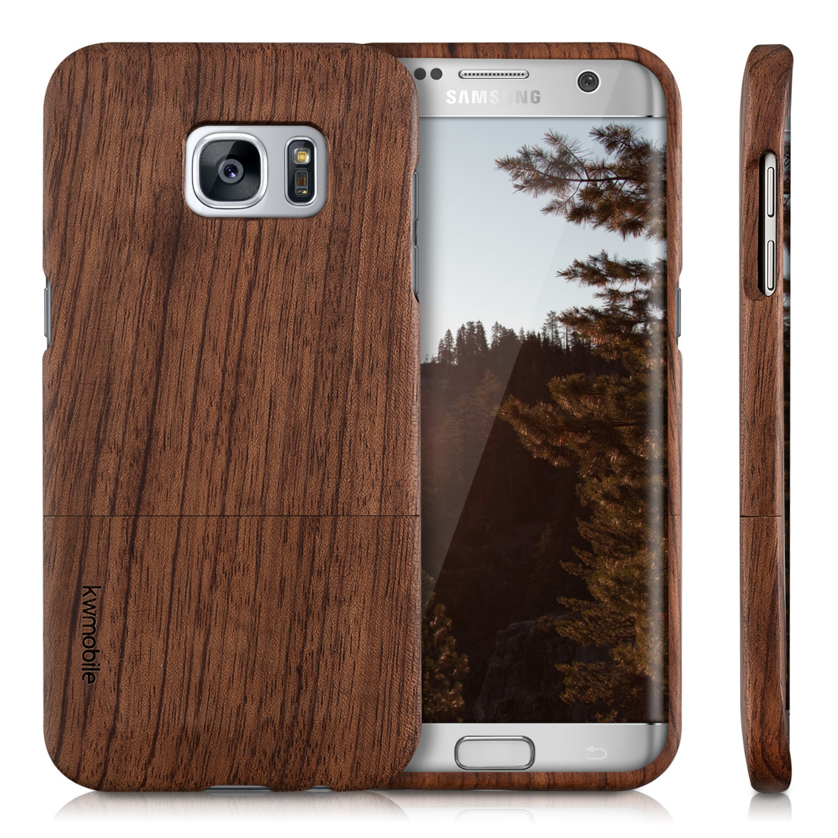 Kwmobile WOOD COVER FOR SAMSUNG GALAXY S7 EDGE CASE BACK HARD NATURAL