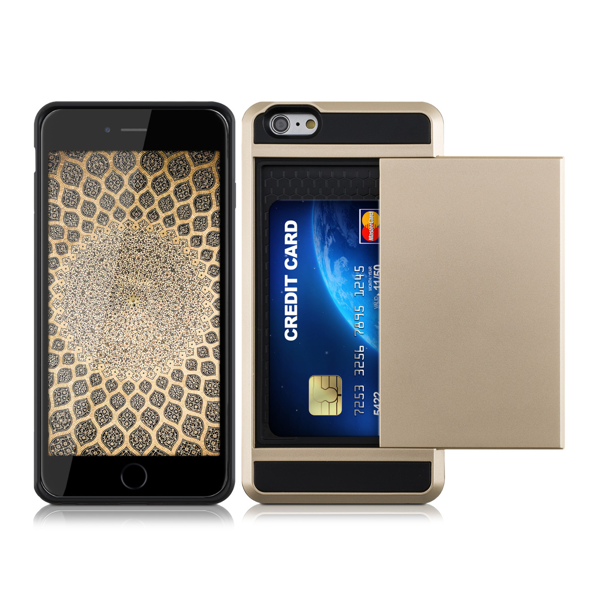 kwmobile HYBRID HARD CASE WITH CARD POCKET FOR APPLE IPHONE 6 PLUS / 6S