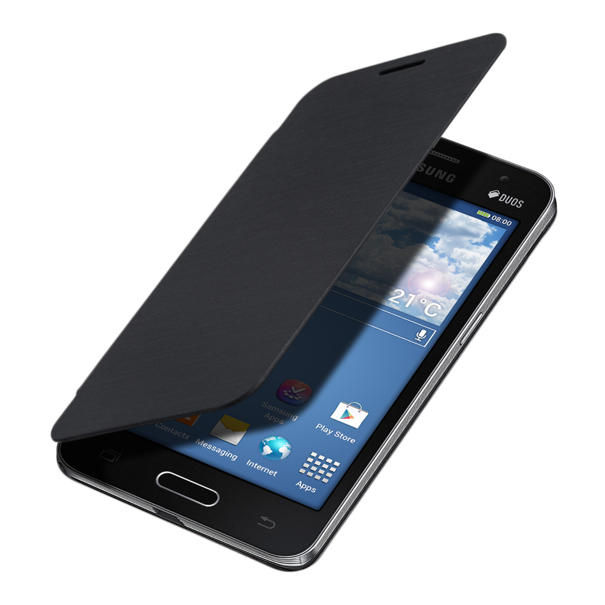 Kvalitní plastové pouzdro pro Samsung Core II Duos - černé
