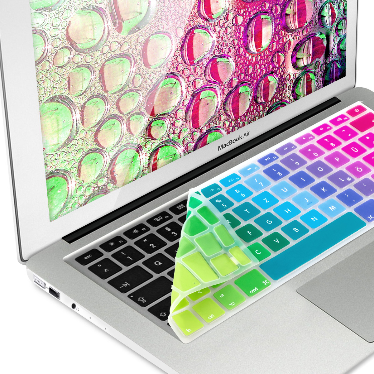 System-S Silikon Tastaturabdeckung Pink - QWERTZ Deutsch Für MacBook