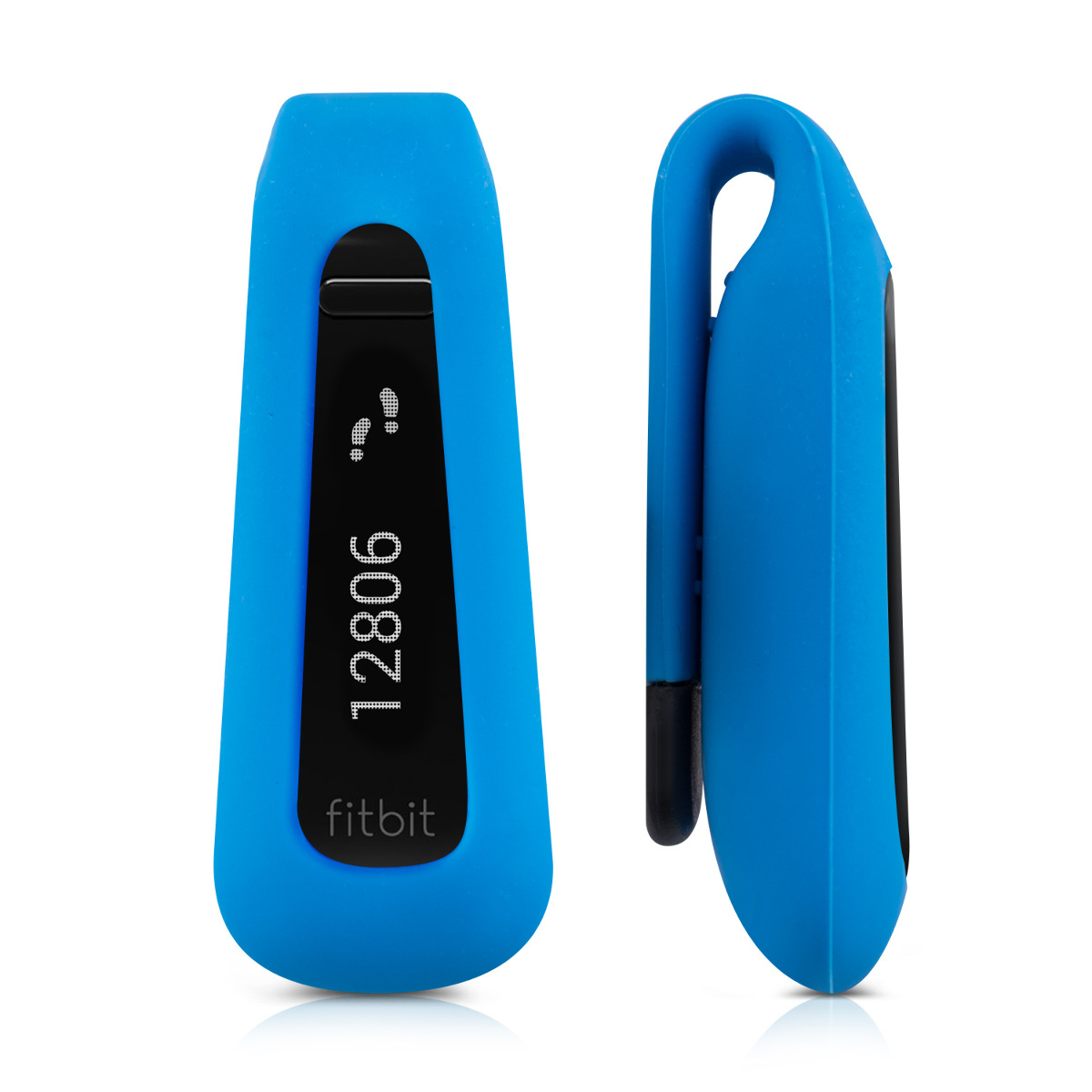 kwmobile CLIP HOLDER FOR FITBIT ONE BLUE ACCESSORY SILICONE FITNESS ...