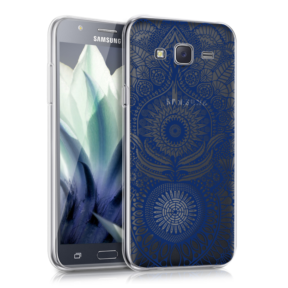 Kvalitní silikonové TPU pouzdro pro Samsung J5 (2015) - Oriental modré / transparentní