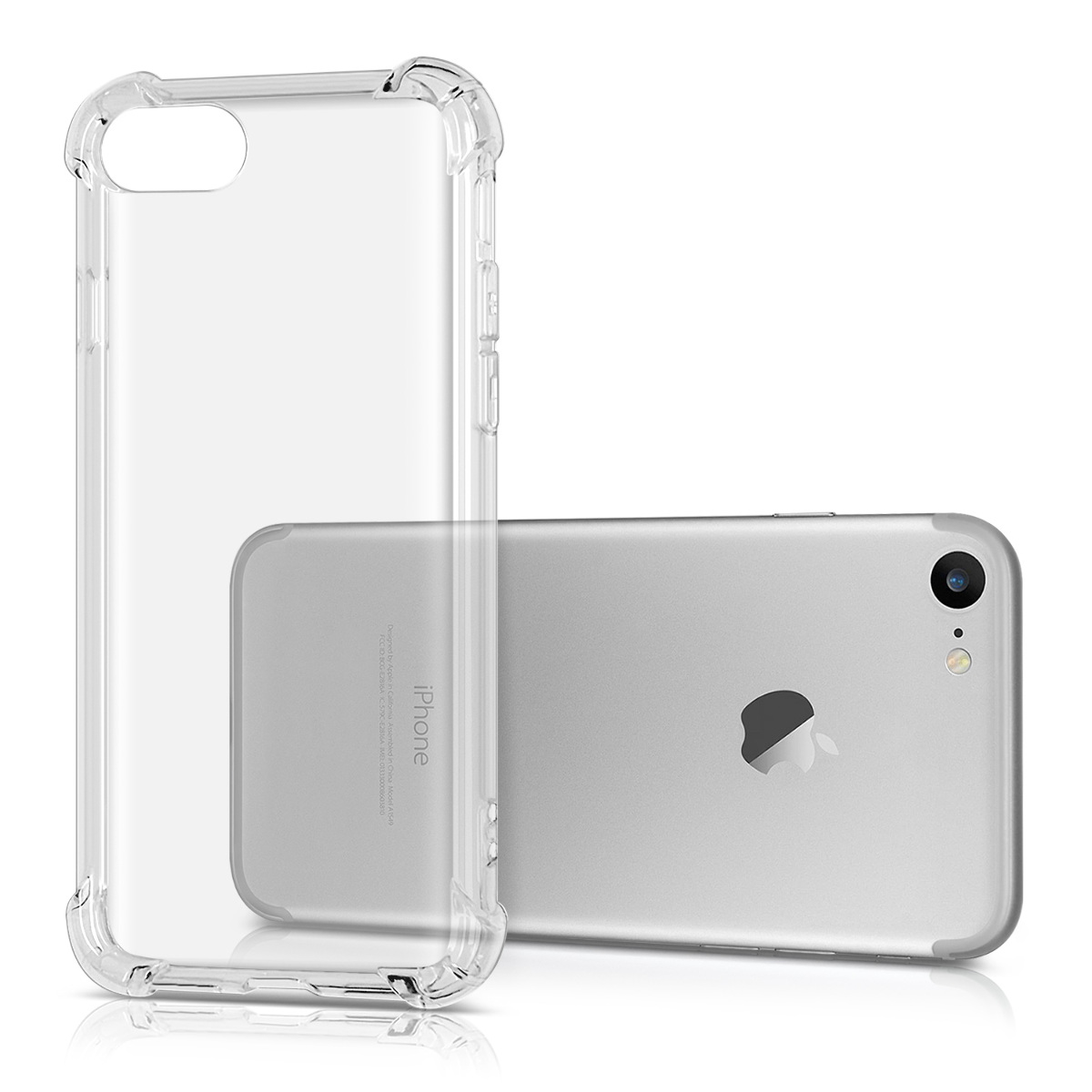 CRYSTAL CASE FOR APPLE IPHONE 7 8 WITH CORNERS' PROTECTION TPU SILICONE ...