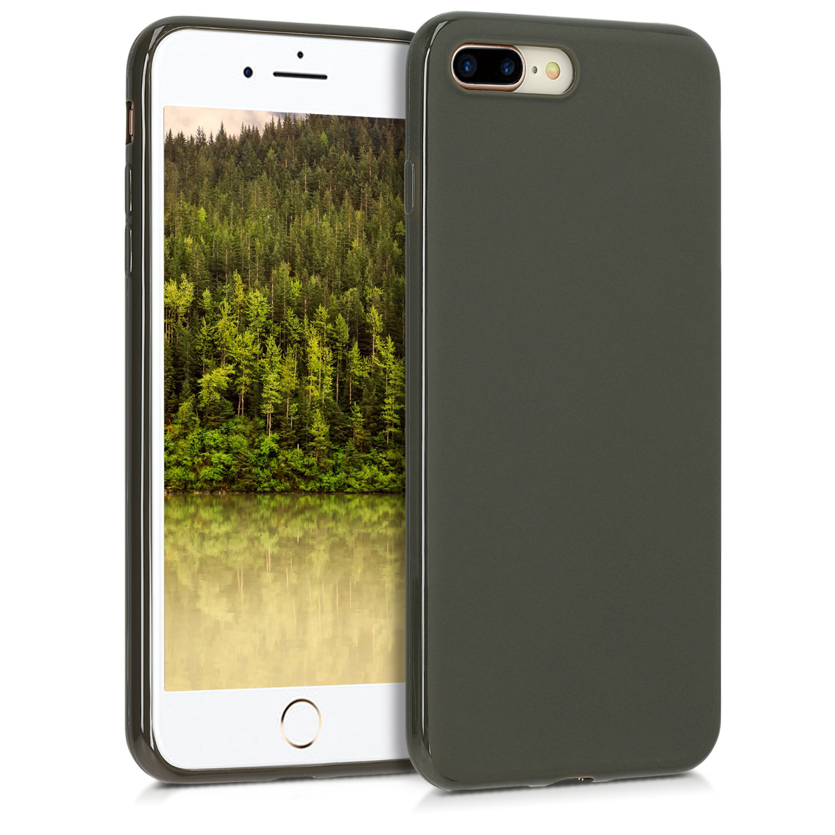 Kvalitní silikonové TPU pouzdro pro Apple iPhone 7 Plus / 8  - Olive Green Matte