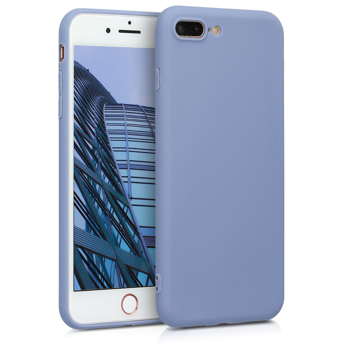 Kvalitní silikonové TPU pouzdro pro Apple iPhone 7 Plus / 8  - Matte Lavender Gray