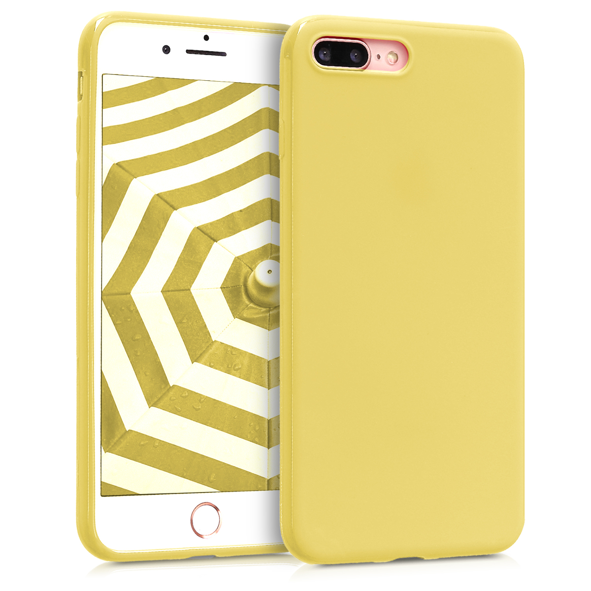 Kvalitní silikonové TPU pouzdro pro Apple iPhone 7 Plus / 8  - Yellow Matte