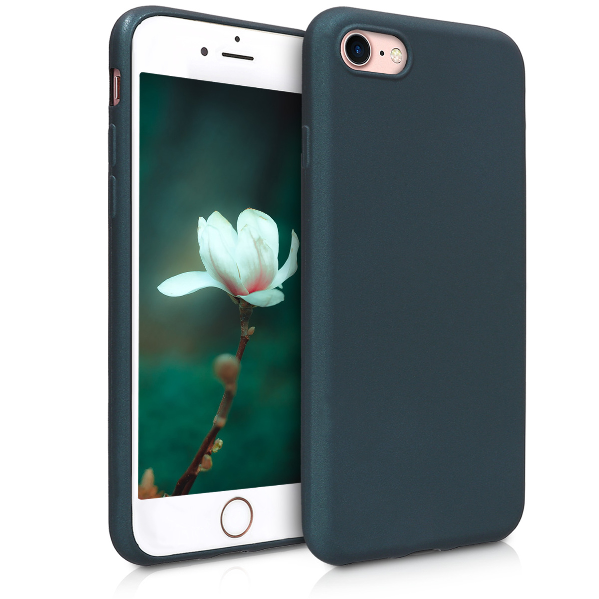 Kvalitní silikonové TPU pouzdro pro Apple iPhone 7 / 8 / SE  - Metallic Teal