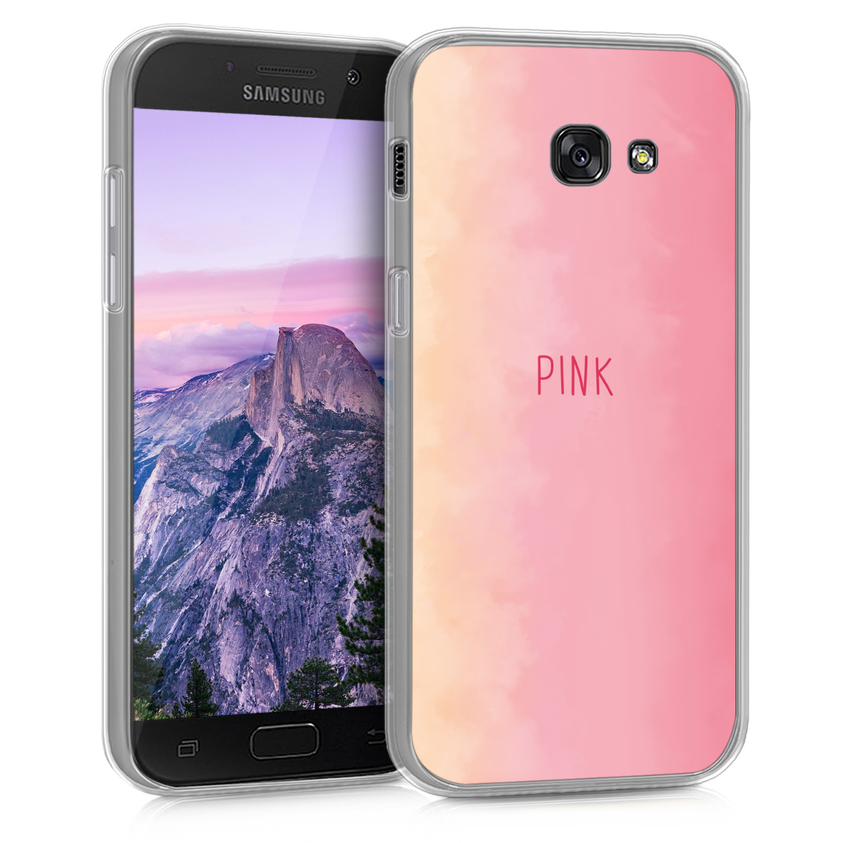 Kvalitní silikonové TPU pouzdro pro Samsung A5 (2017) - Ombre světle  růžová / tmavě růžová