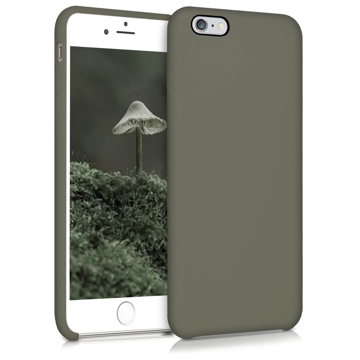 Kvalitní silikonové TPU pouzdro pro Apple iPhone 6 Plus / 6S - Olive Green Matte
