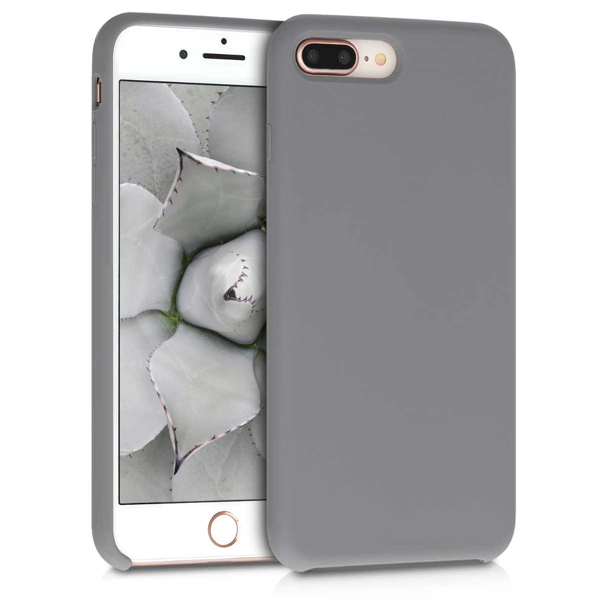 Kvalitní silikonové TPU pouzdro pro Apple iPhone 7 Plus / 8  - Titanium Gray