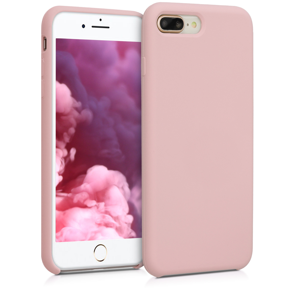 Kvalitní silikonové TPU pouzdro pro Apple iPhone 7 Plus / 8  - Peach Skin