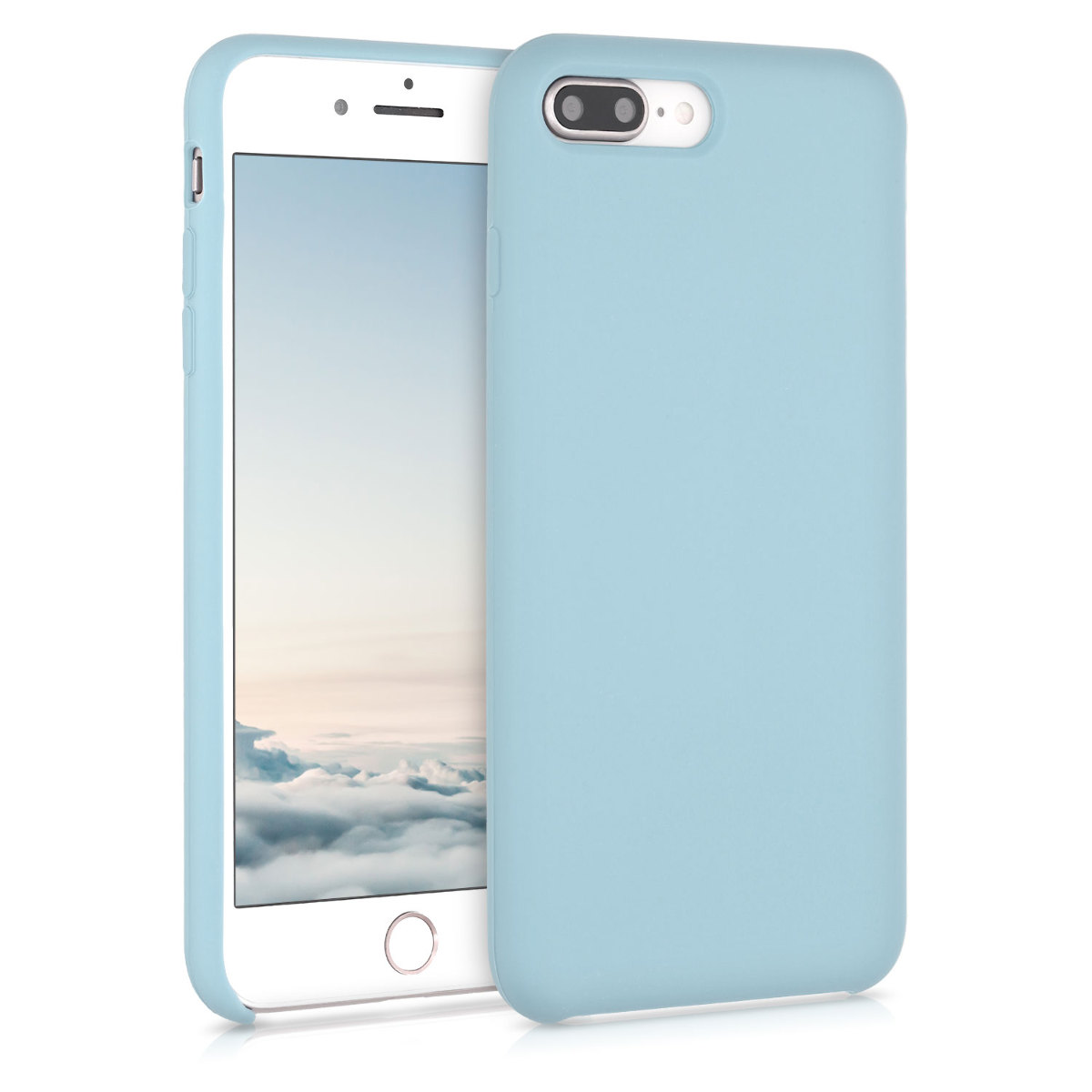 Kvalitní silikonové TPU pouzdro pro Apple iPhone 7 Plus / 8  - pastelově modrá