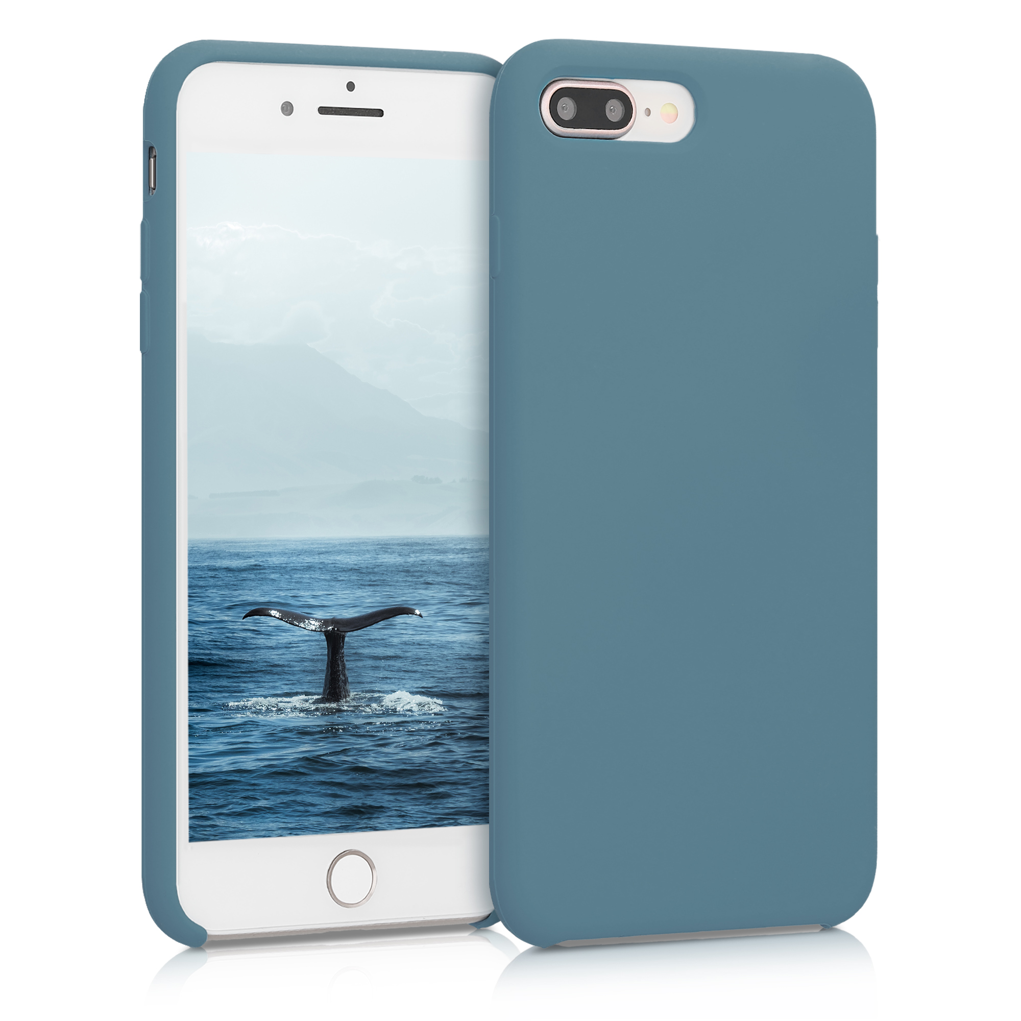 Kvalitní silikonové TPU pouzdro pro Apple iPhone 7 Plus / 8  - kámen Modrá