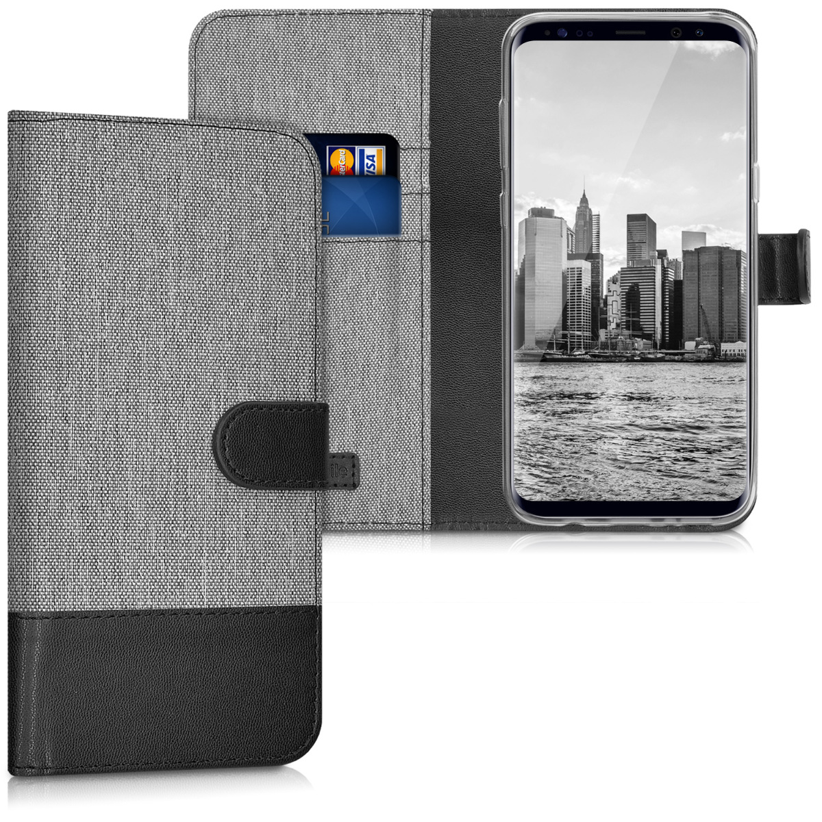 Fabricpouzdro pro Samsung S8 Plus - šedé / černé