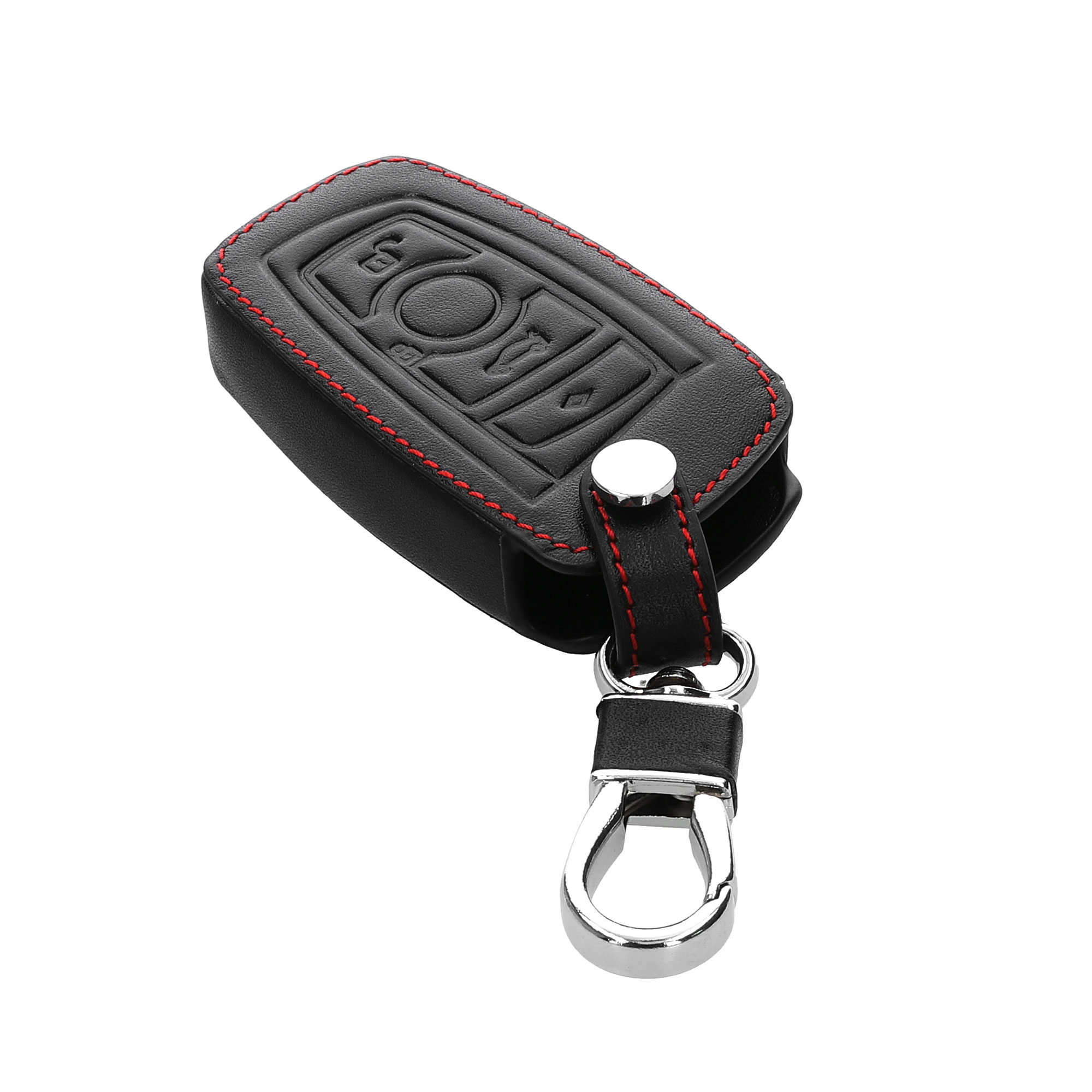 Heavy Duty PU Leather Protective Key Fob Cover for BMW 3 Button Car Key - Black only Keyless Go kwmobile Car Key Cover for BMW