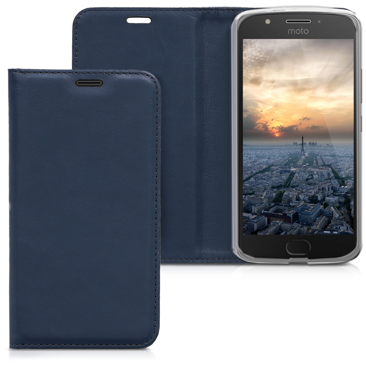 Modré pouzdro | obal pro Motorola Moto E4 - Tmavě modrá