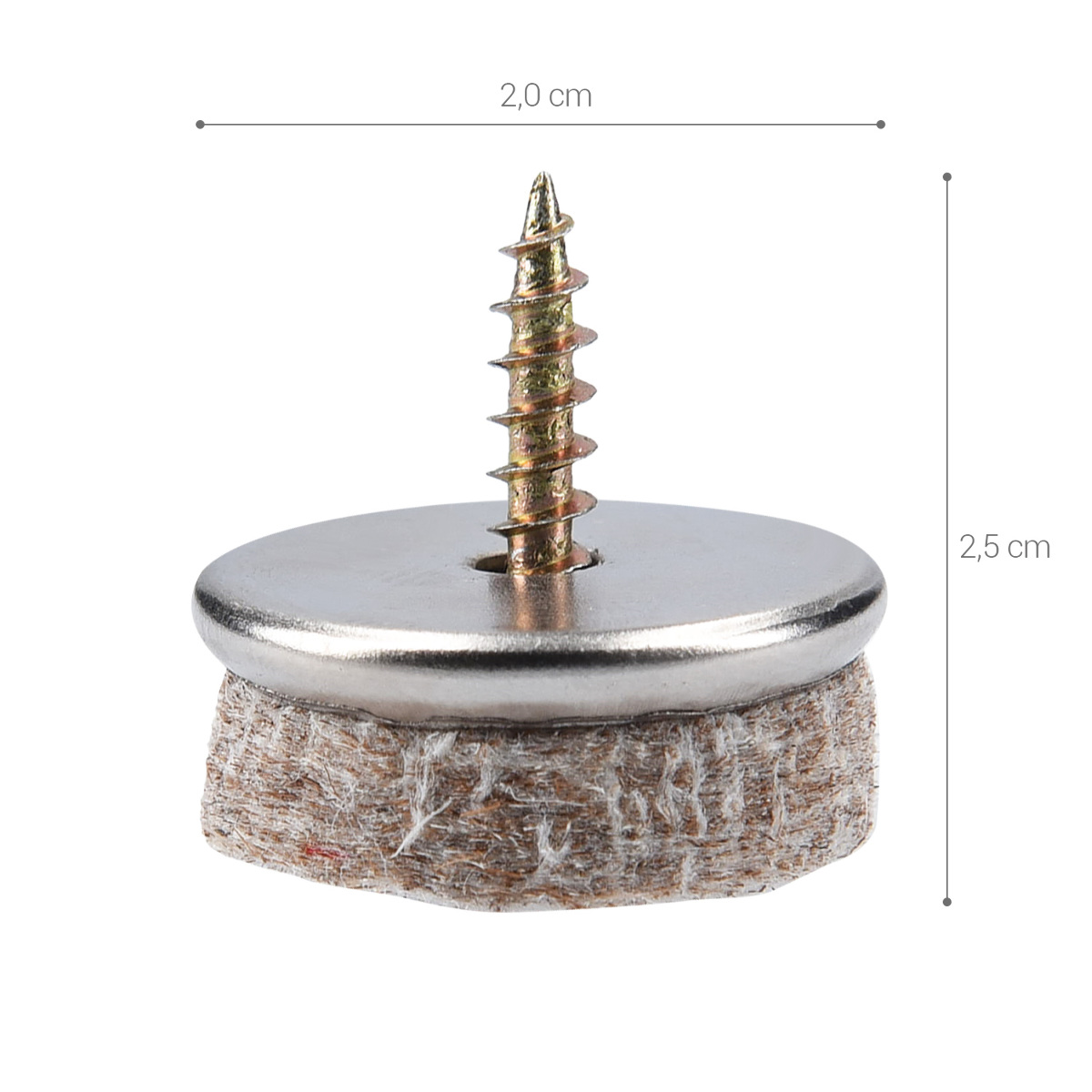 20x Felt glides with screw felt glides 20mm floor protector chair