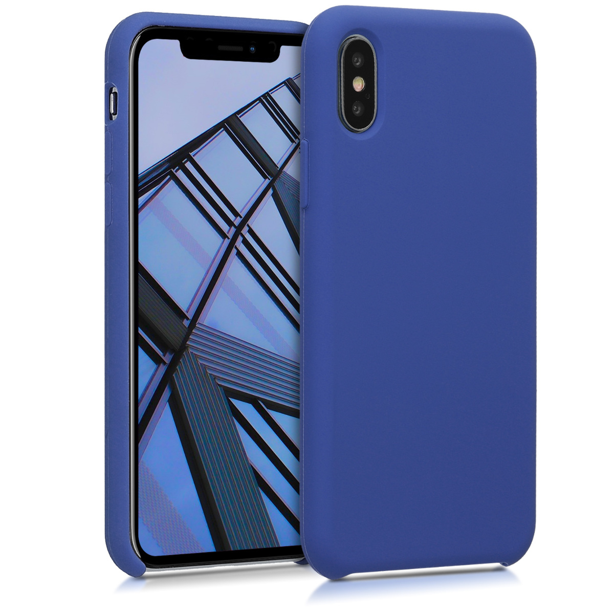 Kvalitní silikonové TPU pouzdro pro Apple iPhone X - chrpa modrá