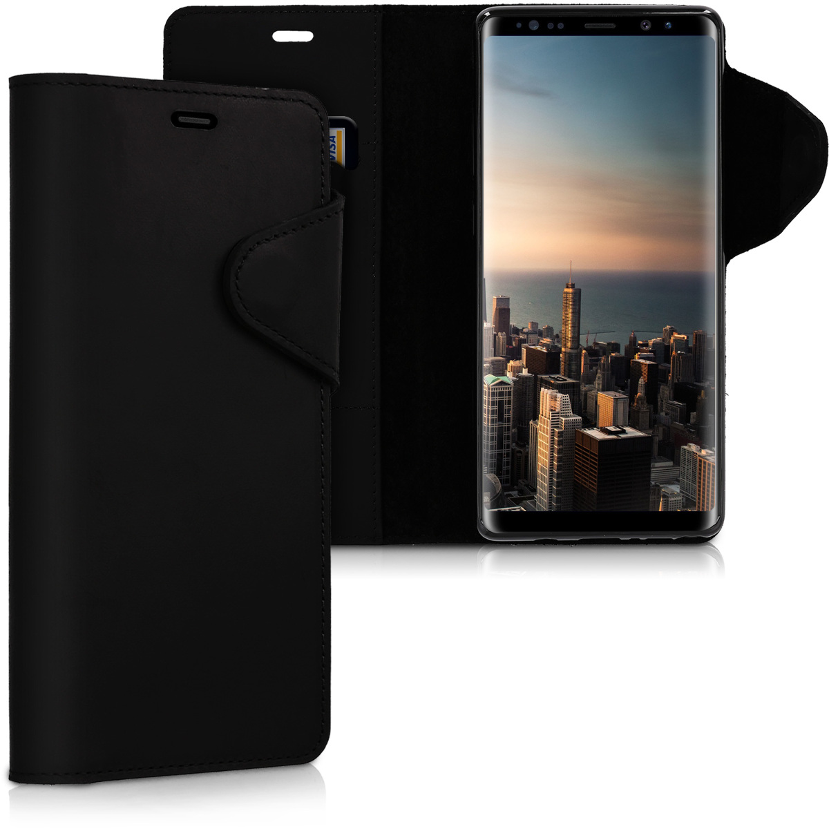 Kožené pouzdro pro Samsung Note 8 DUOS - černé