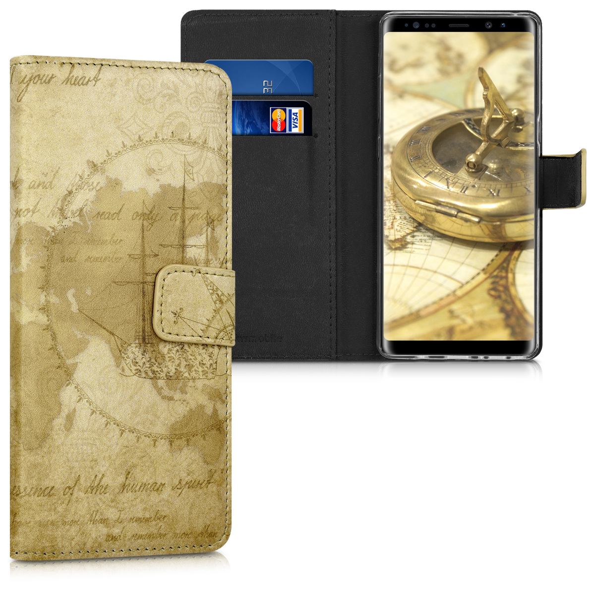Kožené pouzdro pro Samsung Note 8 DUOS - Travel Vintage Brown / světle  hnědá
