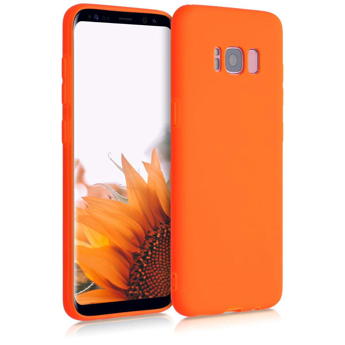 Kvalitní silikonové TPU pouzdro pro Samsung S8 - neonově oranžové
