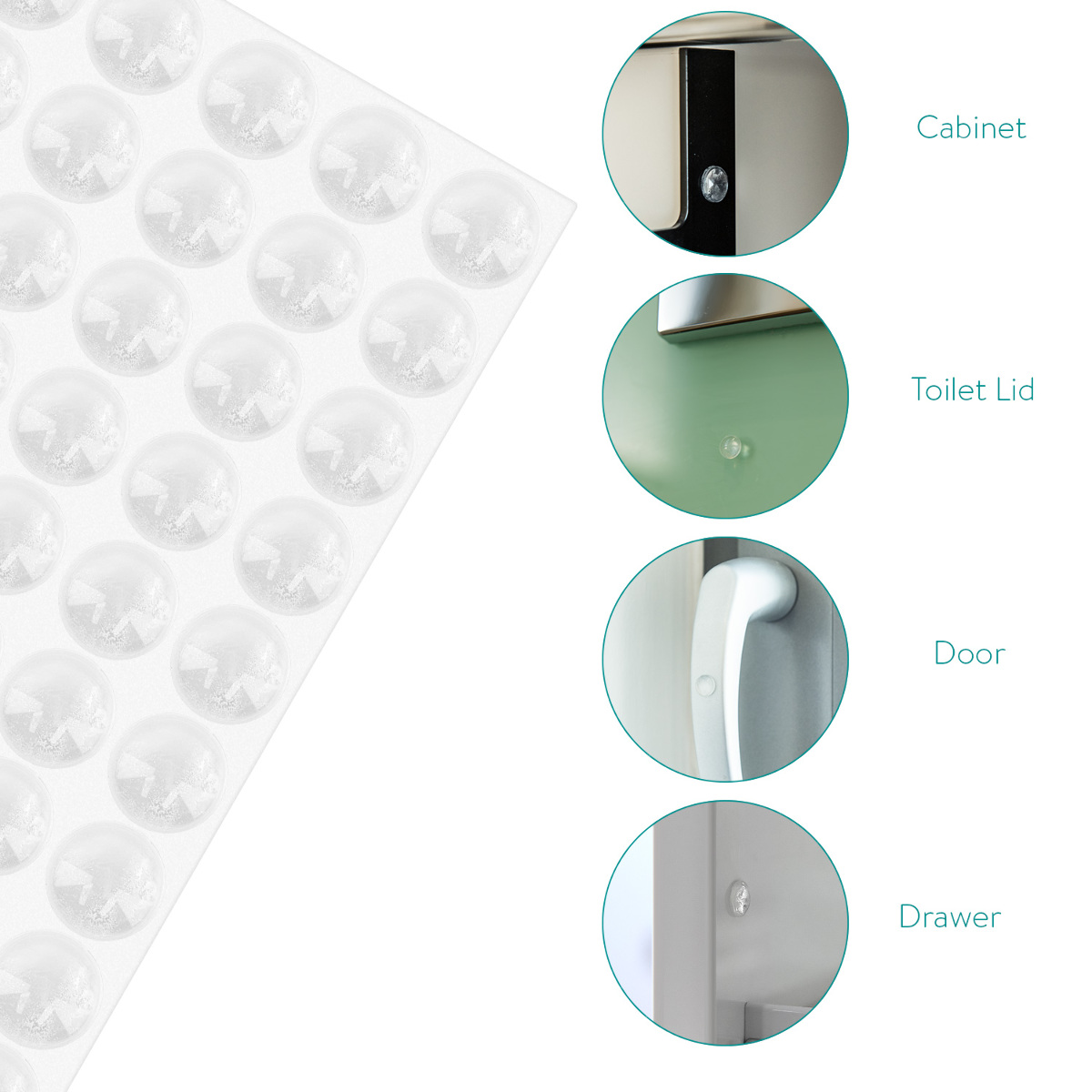 100Pack Clear SelfAdhesive Bumper Pads 8mm Dome Feet for and