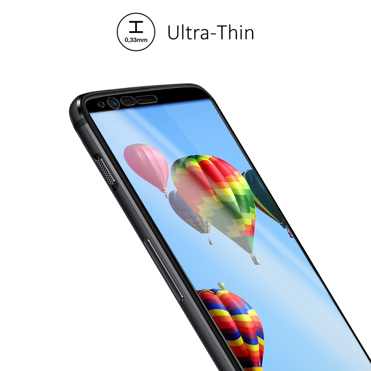 Glas Schutzfolie für OnePlus 5T Handy Folie gewölbt