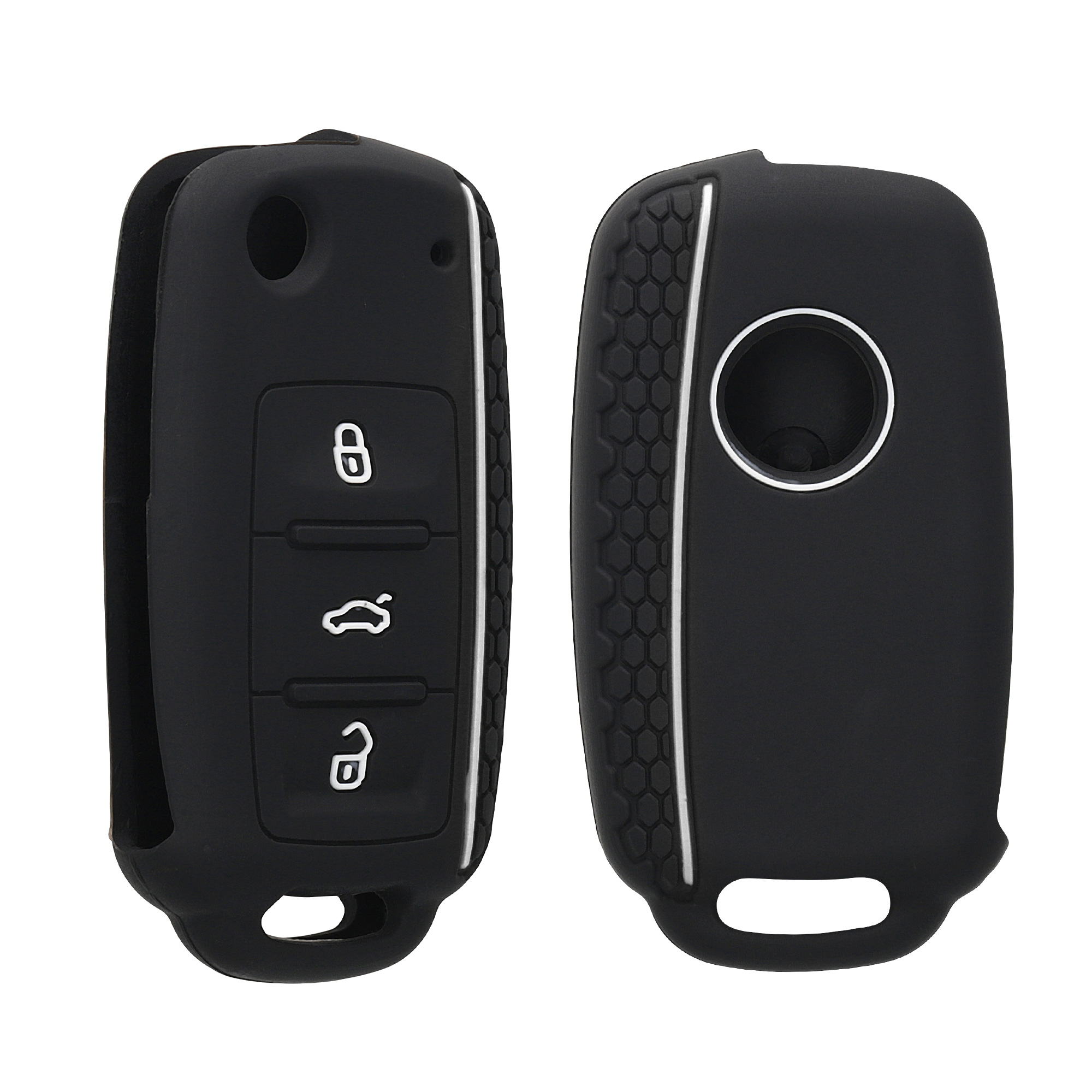 Car Key Fob Cover for VW Skoda Seat Silicone Rubber Case