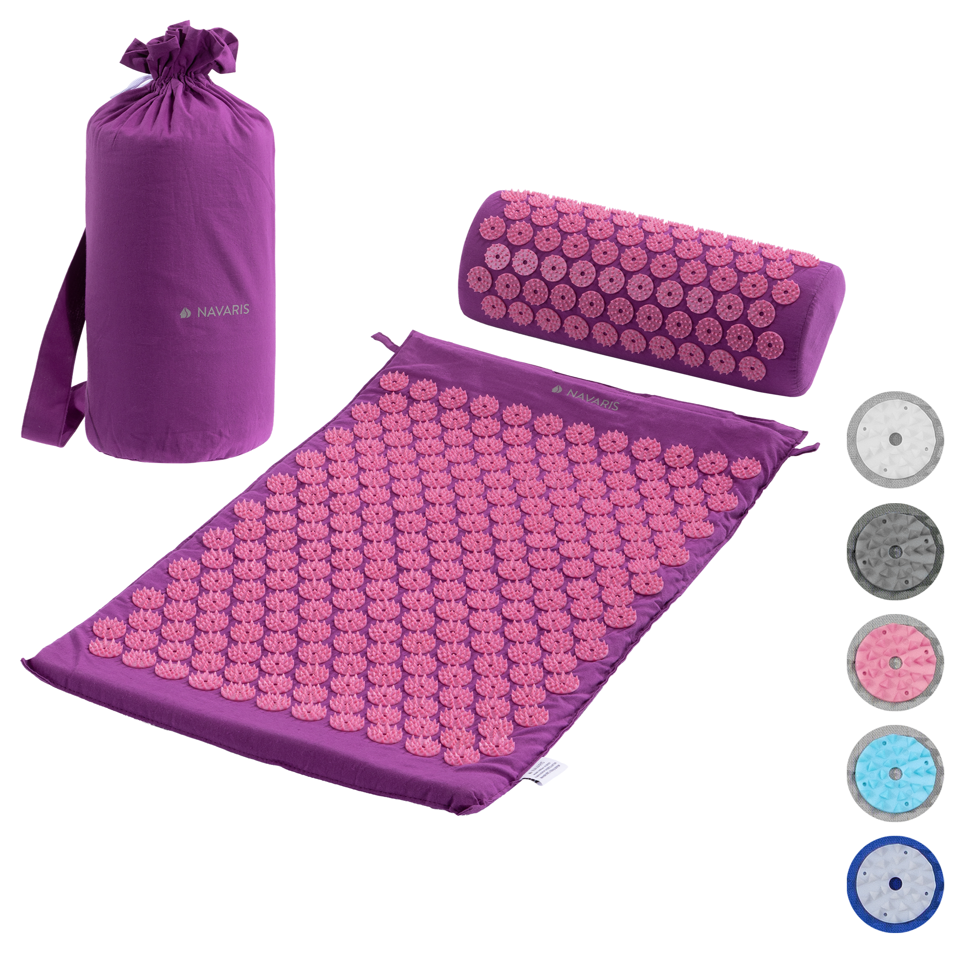 Set de masaje de acupresión esterilla y almohada acupuntura para aliviar dolor - Imagen 1 de 8