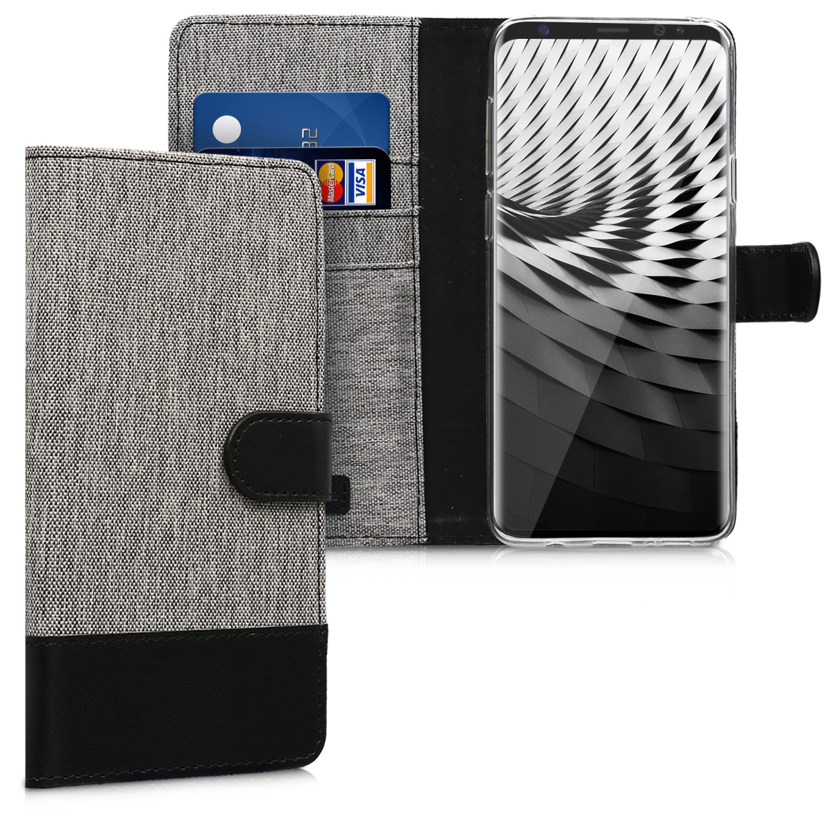 Fabricpouzdro pro Samsung S9 Plus - šedé / černé