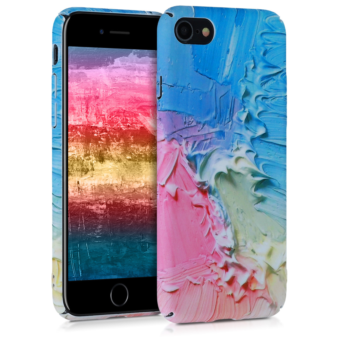 Kvalitní plastové pouzdro pro Apple iPhone 7 / 8 / SE  - Barva Při zasažení Světle růžová | světle modrý | žlutý