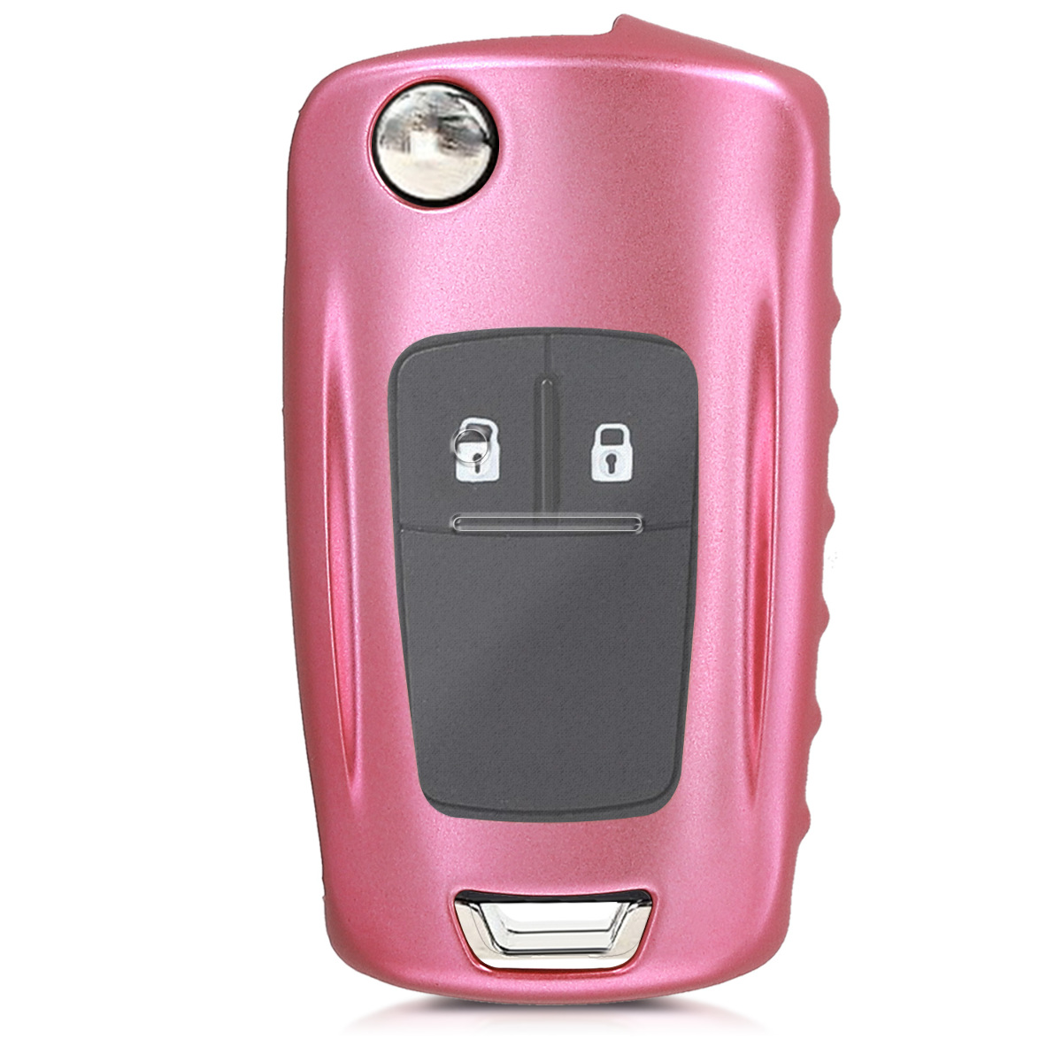 kwmobile Car Key Cover for Ford Rose Gold Matte Soft TPU Silicone Protective Key Fob Cover for Ford 3 Button Car Flip Key