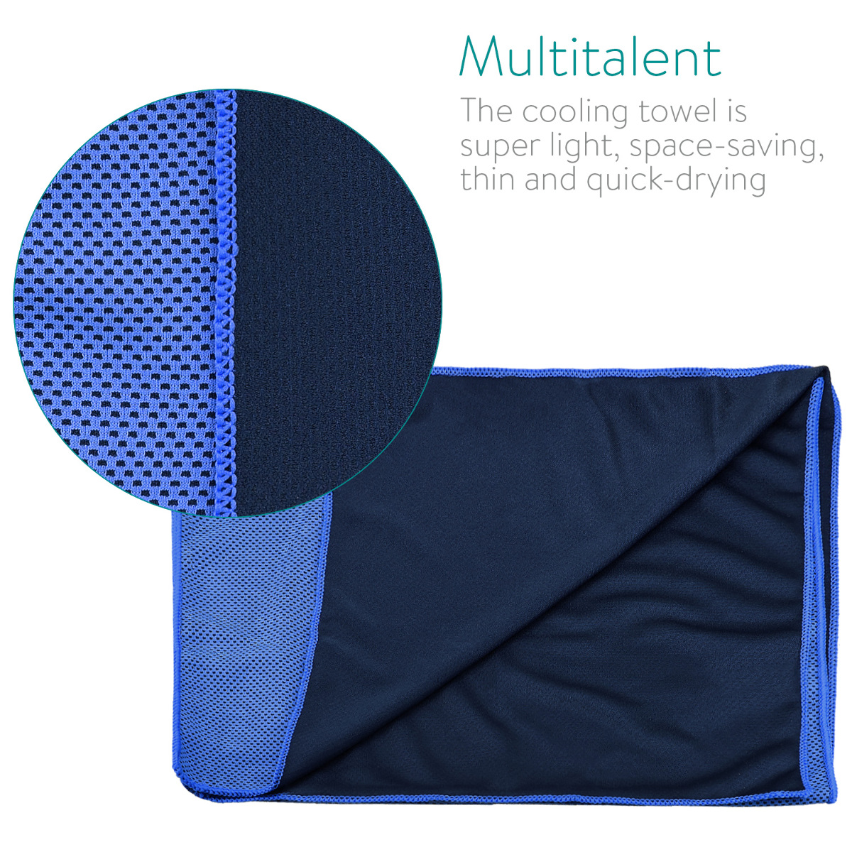 2x Kühlendes Sporthandtuch aus Microfaser Sport Tuch Kühlung Fitness Handtuch