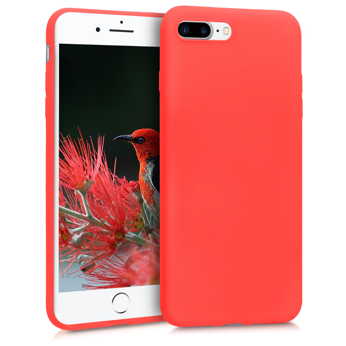 Kvalitní silikonové TPU pouzdro pro Apple iPhone 7 Plus / 8  - Neon Red