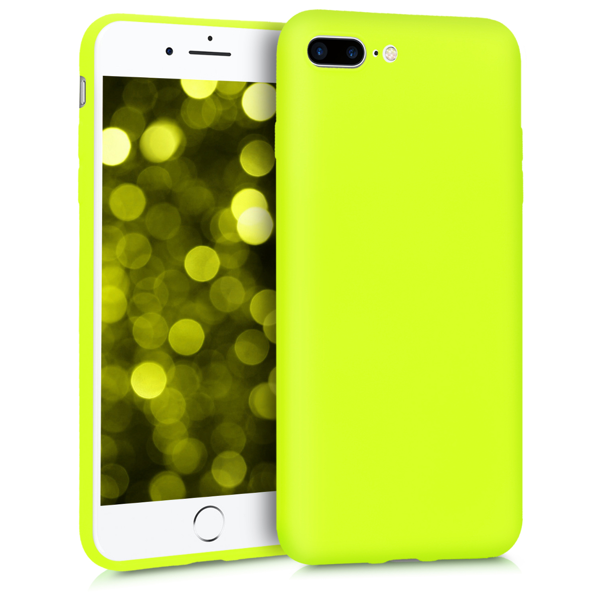 Kvalitní silikonové TPU pouzdro pro Apple iPhone 7 Plus / 8  - Neon Yellow