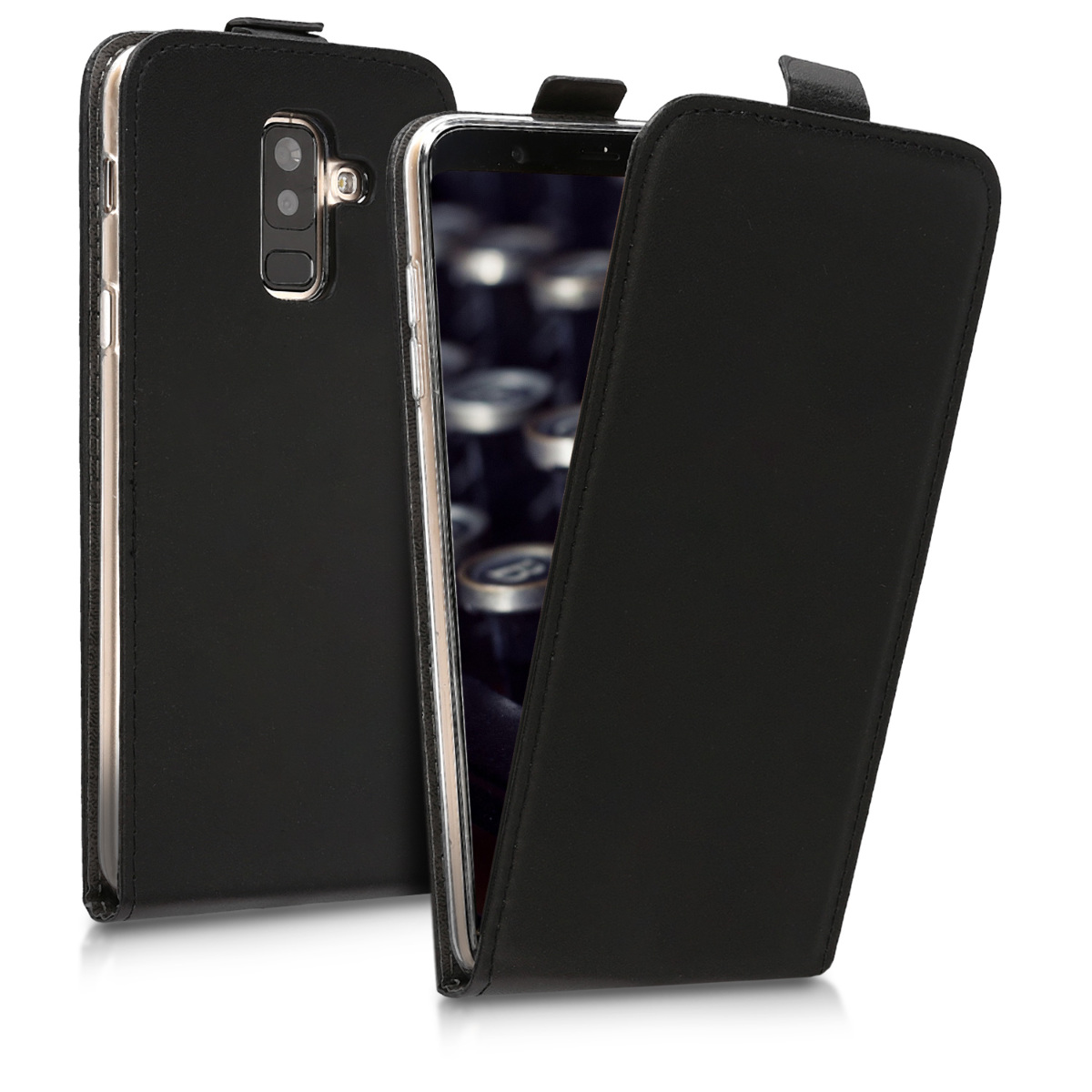 Kožené pouzdro pro Samsung A6+|A6 Plus (2018) - černé