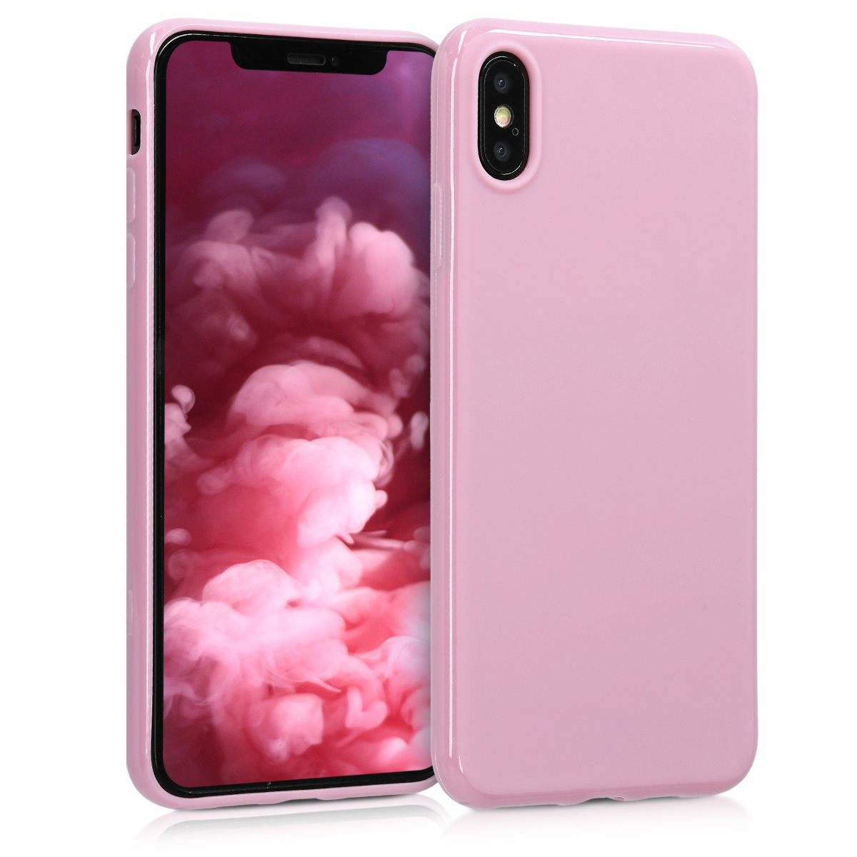 Kvalitní silikonové TPU pouzdro pro Apple iPhone XS Max - Light Pink Matte