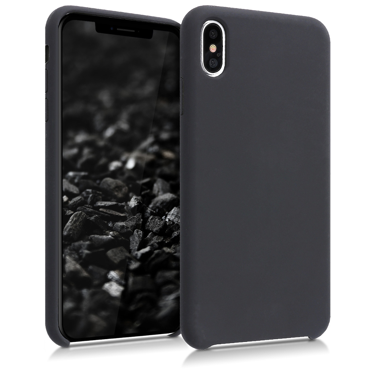 Kvalitní silikonové TPU pouzdro pro Apple iPhone XS Max - Black Matte