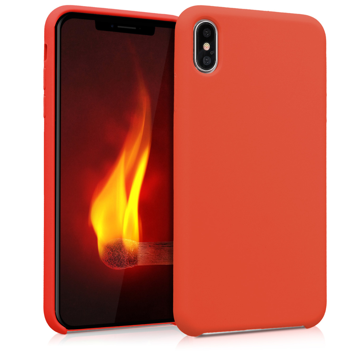 Kvalitní silikonové TPU pouzdro pro Apple iPhone XS Max - Neon Orange