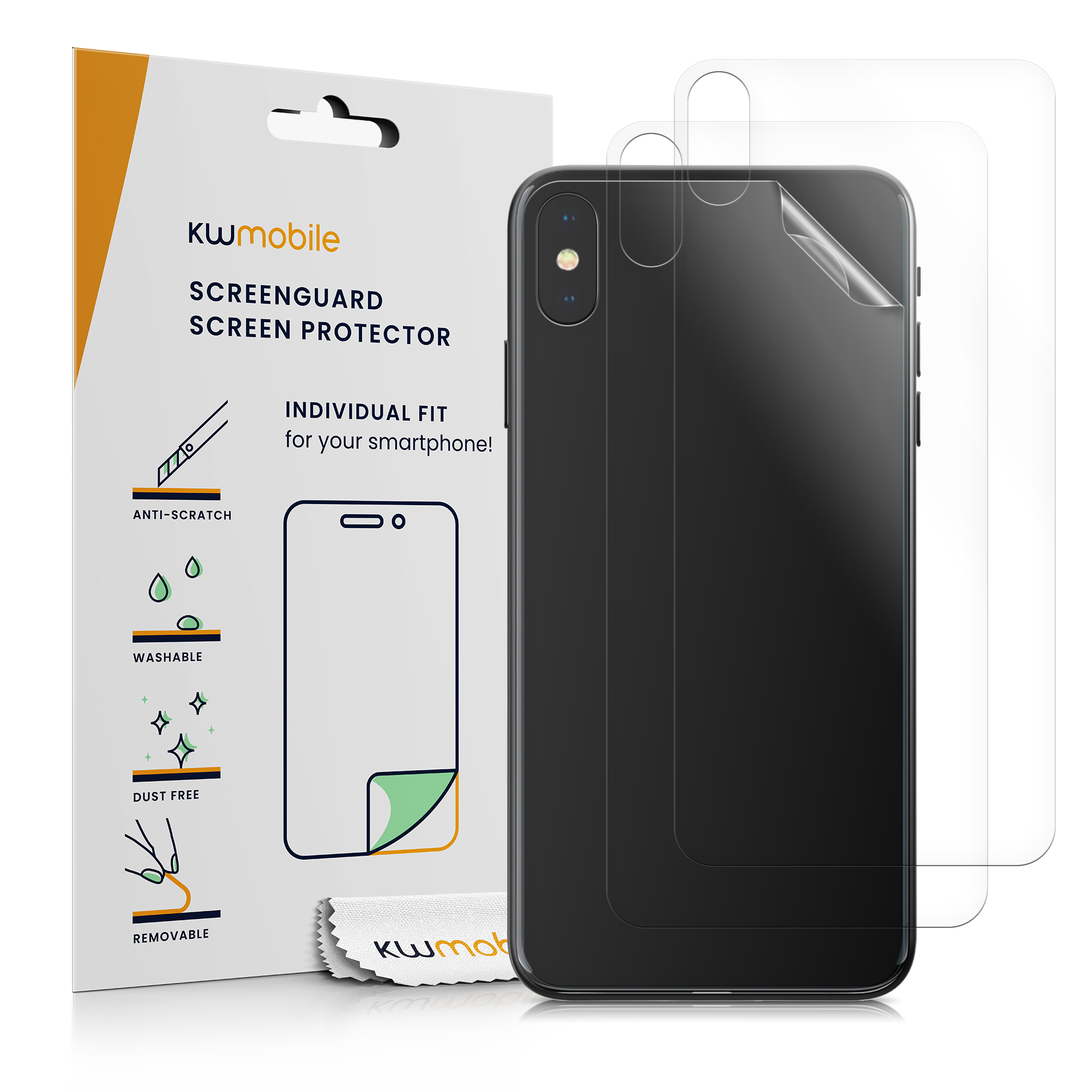 Schutzfolie Rückseite für Apple iPhone XS Max Smartphone Folie Schutzfolie Glas