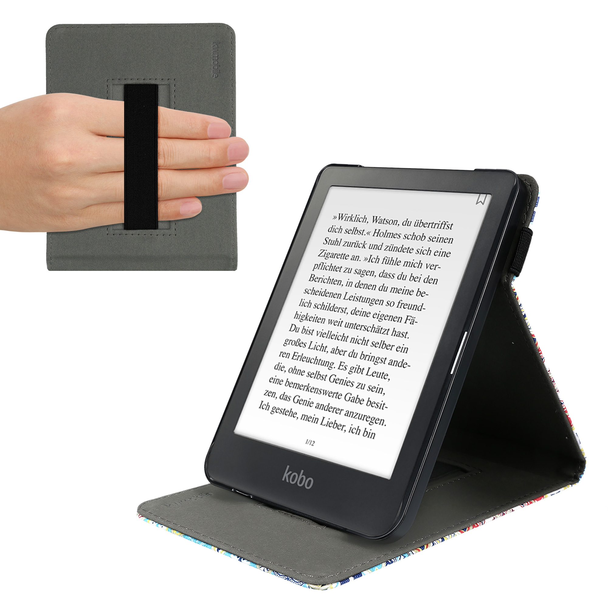 Étui rabattable en simili cuir pour Kobo Clara 2E - FR