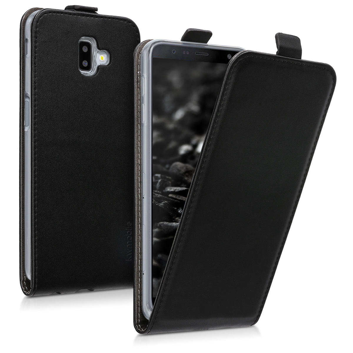 Kožené pouzdro pro Samsung J6+ | J6 Plus DUOS - černé