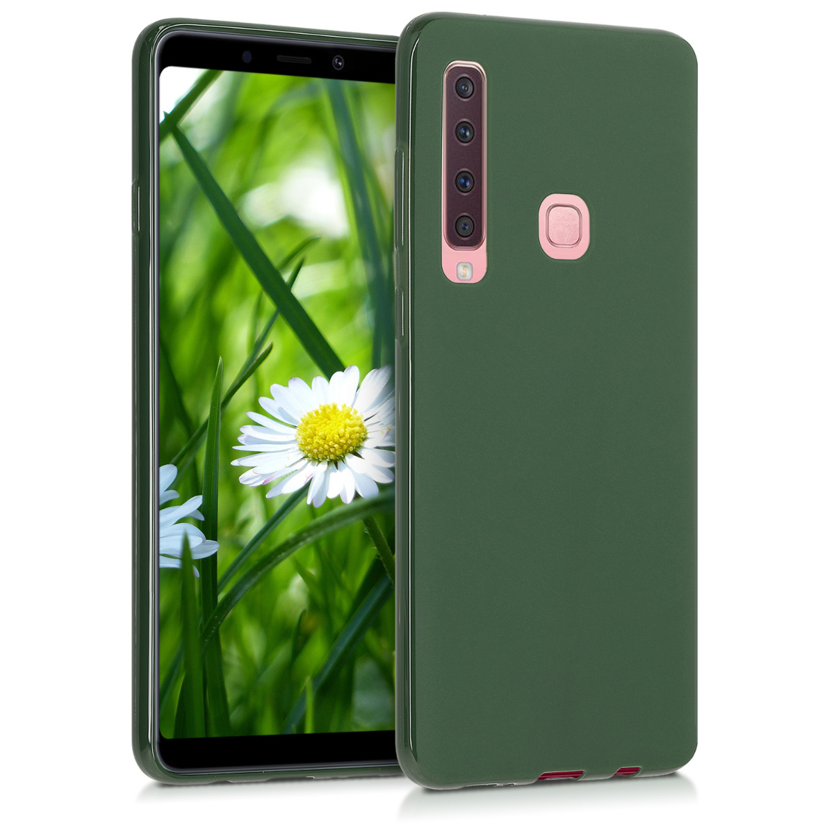 Kvalitní silikonové TPU pouzdro pro Samsung A9 (2018) - tmavě zelené matné