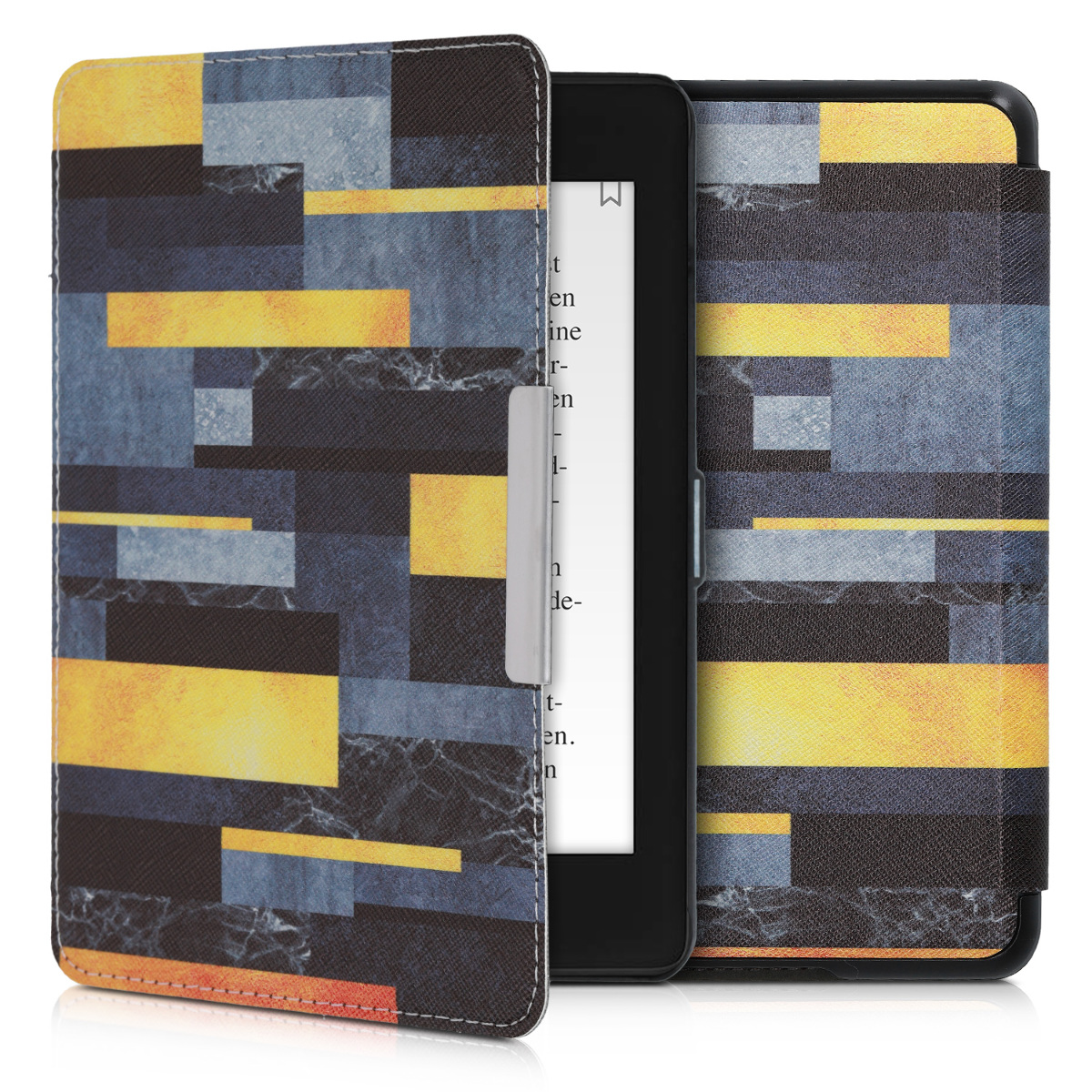 10. Gen - 2018 Grey//Black - PU Leather and PU Suede e-Reader Cover kwmobile Case for Kindle Paperwhite